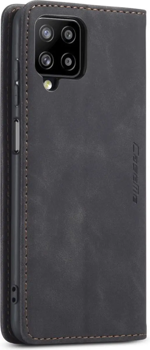 Caseme 013 Book Case Hoesje Samsung Galaxy A12 - 2 Pasjes - Zwart