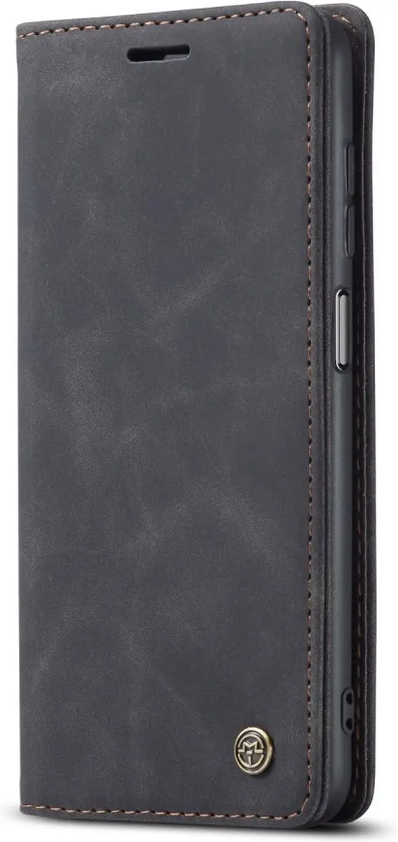 Caseme 013 Book Case Hoesje Samsung Galaxy A12 - 2 Pasjes - Zwart