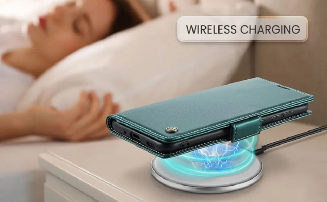Caseme Wallet Case Xiaomi 13 - Groen - RFID & Magneetsluiting