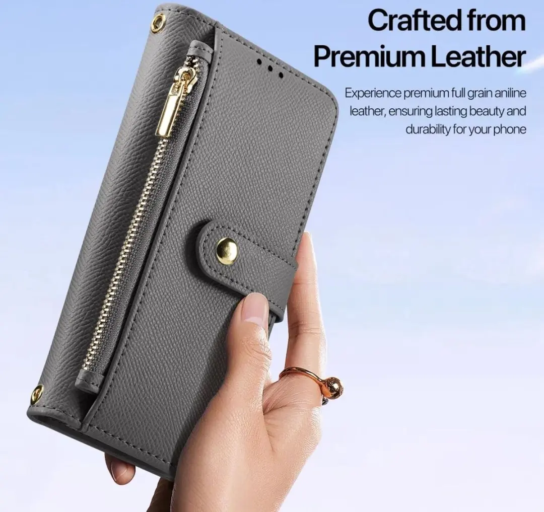 Dux Ducis Lawa Series iPhone 16 Hoesje Grijs - 2-in-1 Wallet