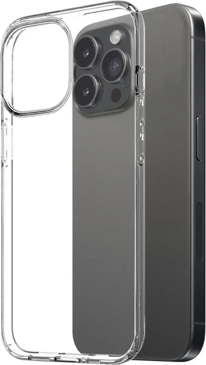 NORTHJO iPhone 16 Pro Max Hoesje - Transparant TPU