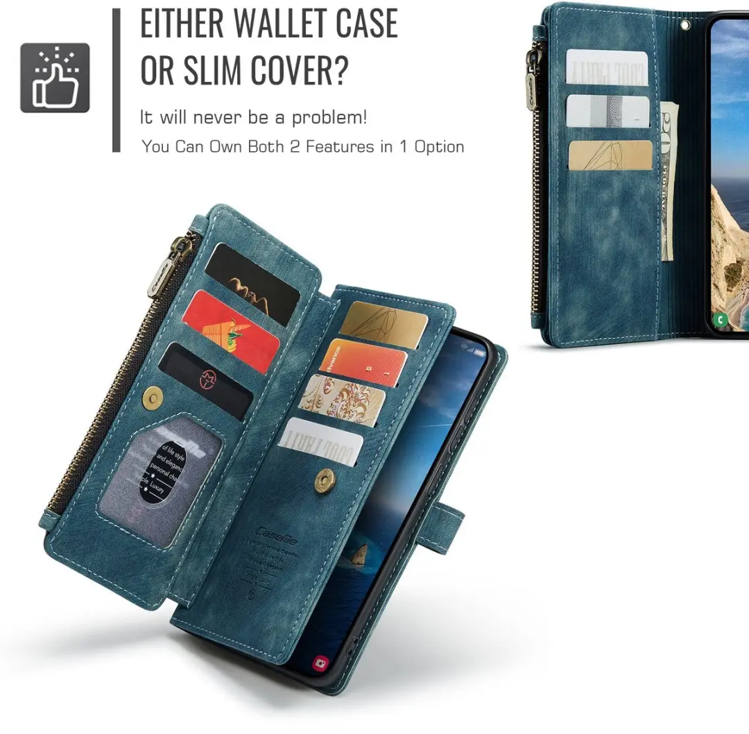 Caseme C30 Book Case Hoesje - Samsung Galaxy S26 Ultra - 10 Pasjes - Blauw