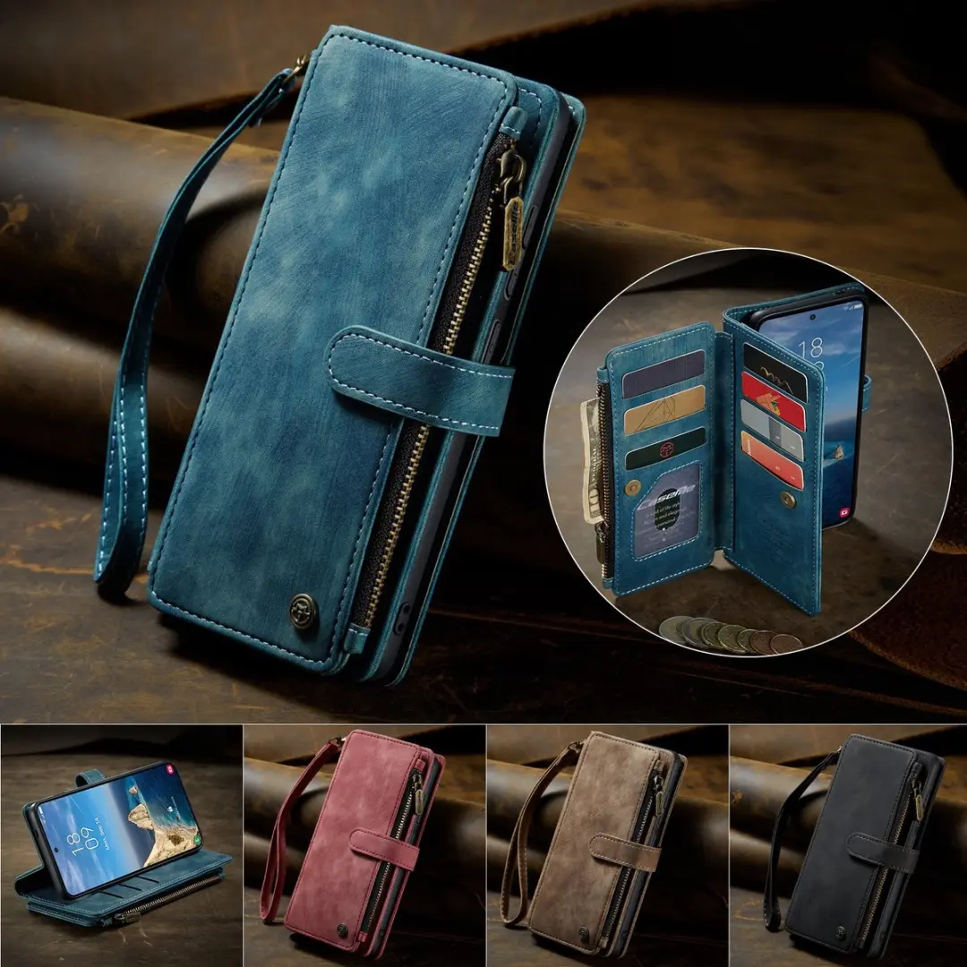 Caseme C30 Book Case Hoesje - Samsung Galaxy S26 Ultra - 10 Pasjes - Blauw - afbeelding 6 van 6