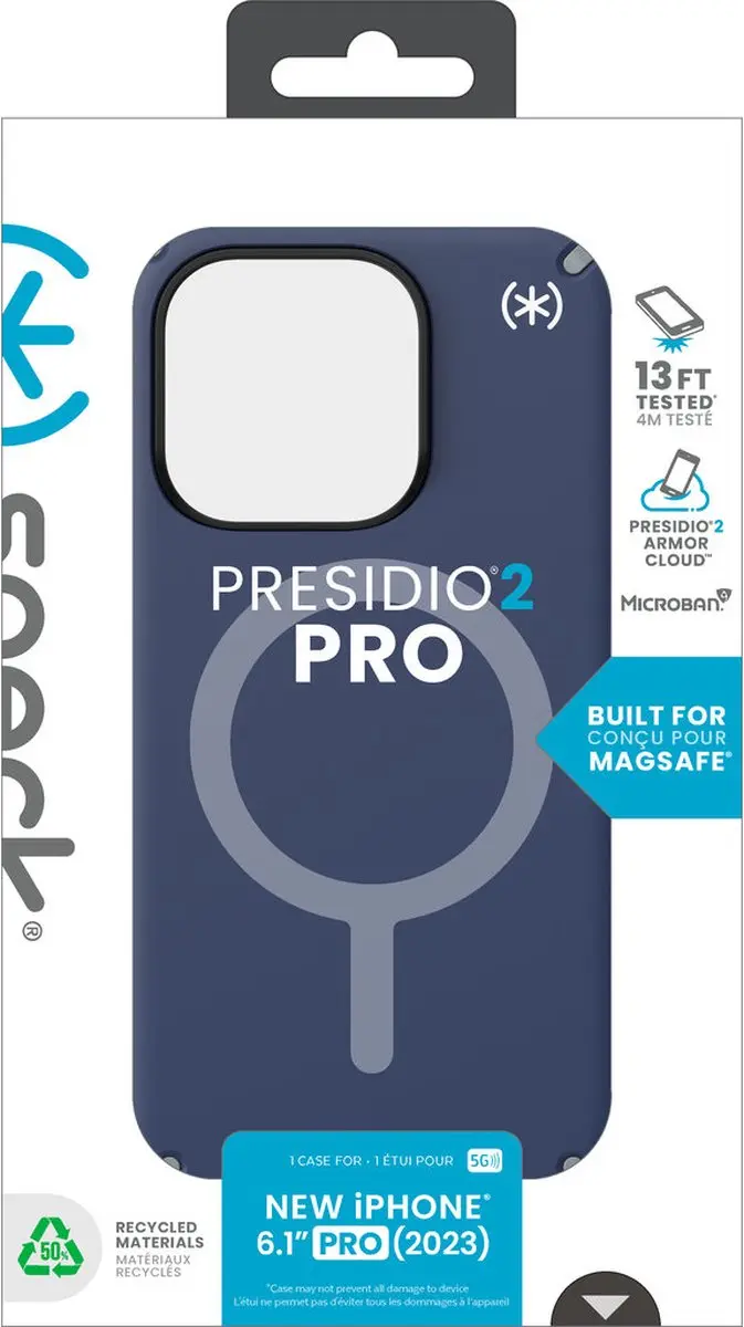 Speck Presidio2 Pro 150564-3206 Hoesje - iPhone 15 Pro - Blauw