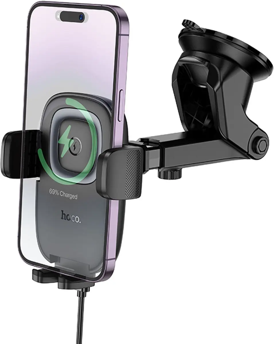 Hoco Telefoonhouder met Zuignap & Draadloos Opladen