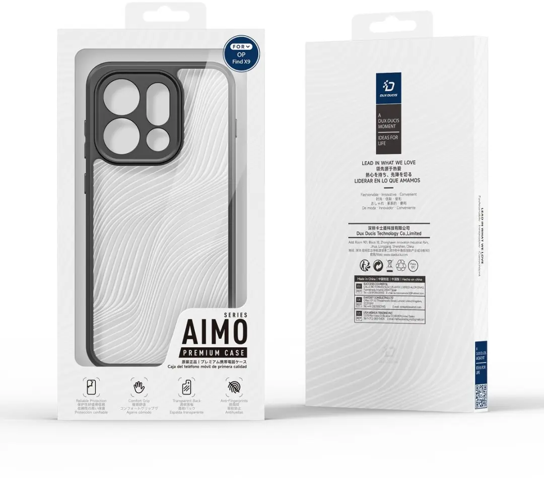 Dux Ducis Aimo Series Hoesje OPPO Find X9 - Transparant Zwart