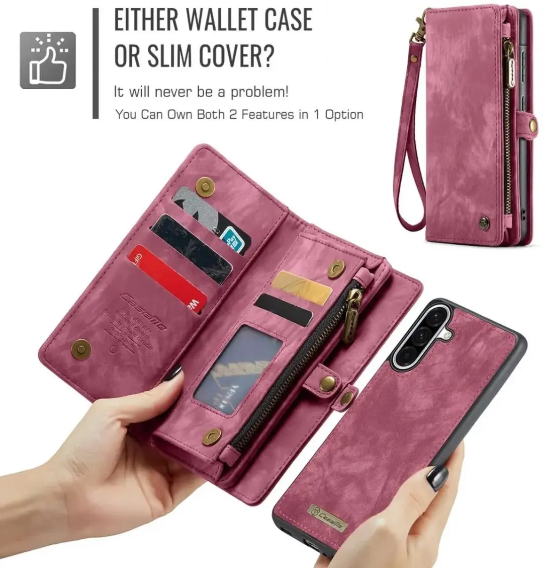Caseme 008 Book Case Back Cover Samsung Galaxy A56 - Portemonnee - Rood