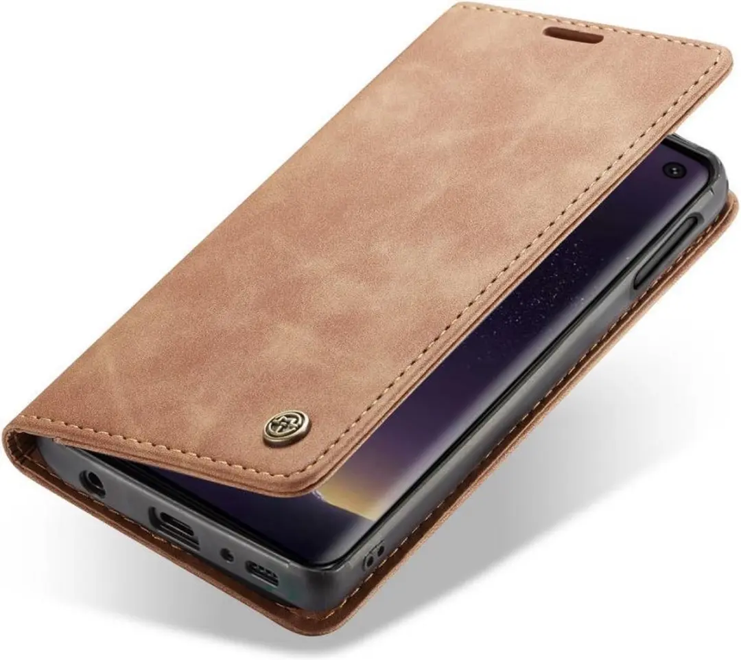 Caseme Book Case Bruin - Voor Samsung Galaxy S10e - 2 Pasjes