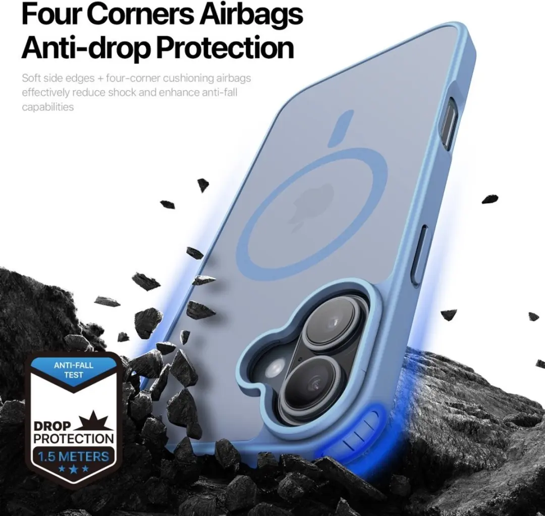 Dux Ducis Yind Serie iPhone 16 Back Cover - Lichtblauw