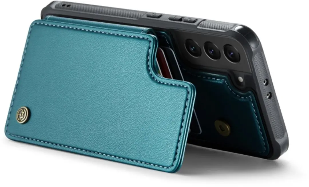 Caseme Portemonnee Backcover Galaxy S21 FE - Anti-RFID Groen - afbeelding 6 van 6