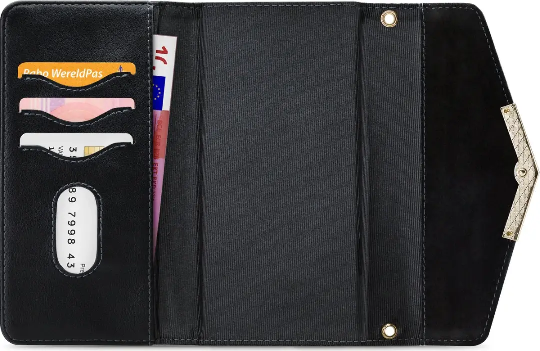 Mobilize Velvet Clutch Samsung Galaxy A50 Hoesje - 4 Pasjes - Zwart