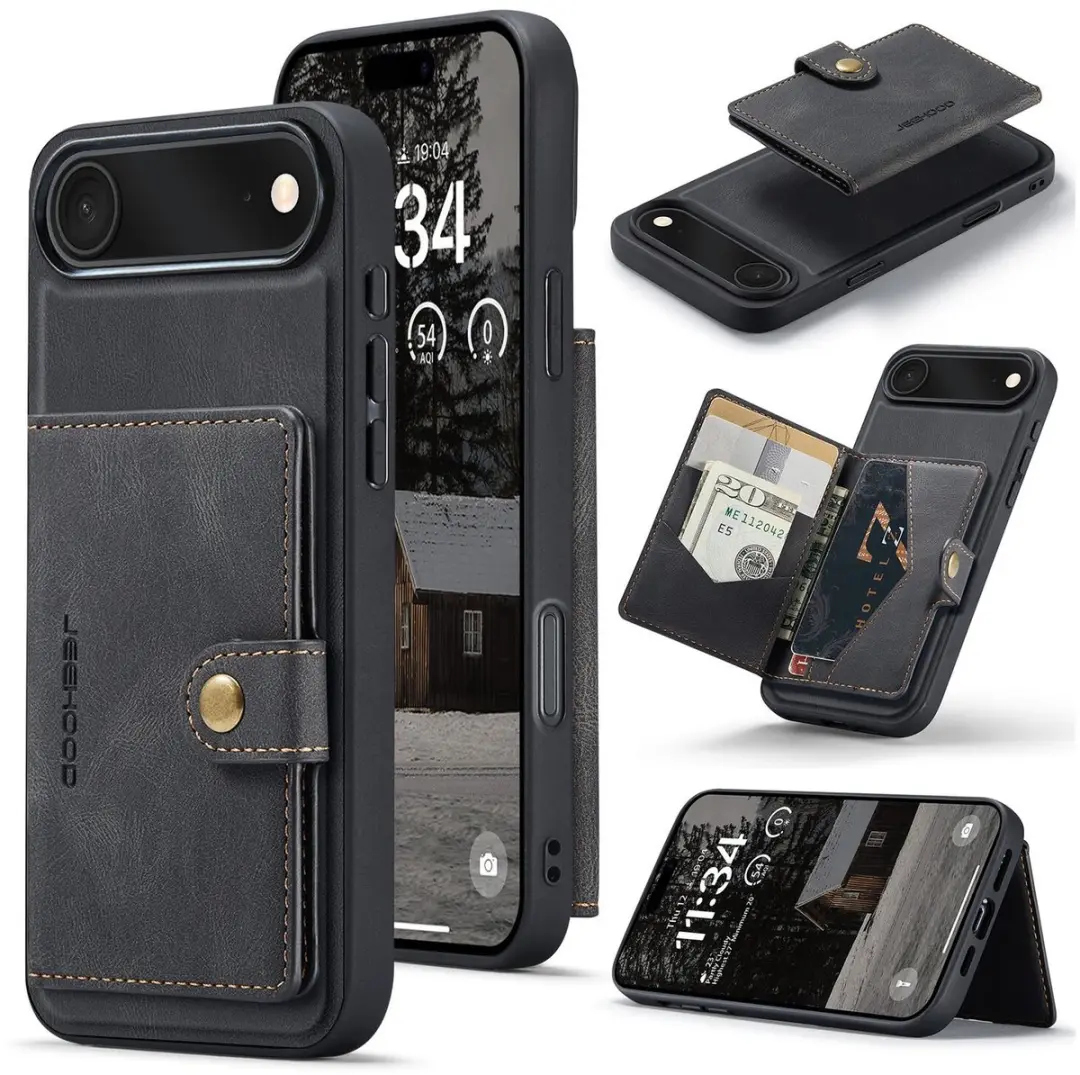 Caseme JH-01 Hoesje iPhone Air - Pasjeshouder 4 Stuks - Zwart