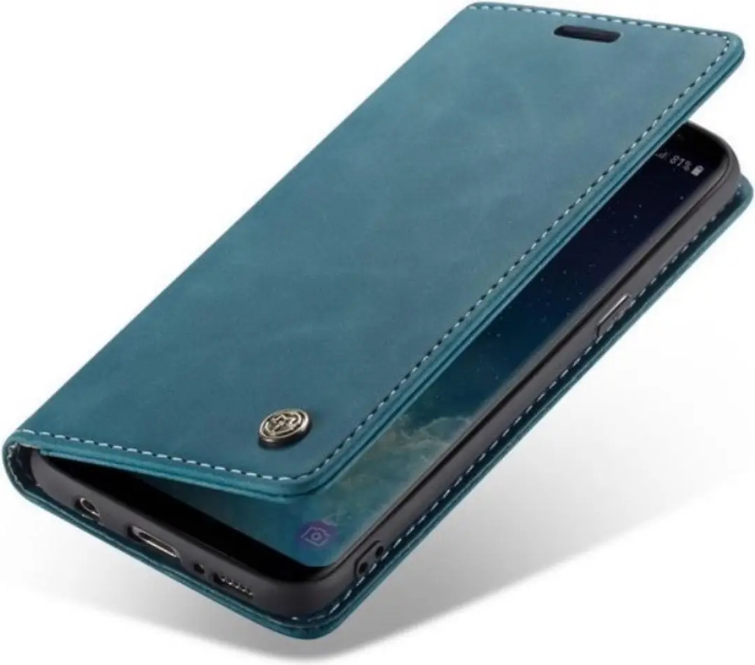 Caseme Bookcase Telefoonhoes Oppo A16/A16s - Blauw - 2 Pasjes
