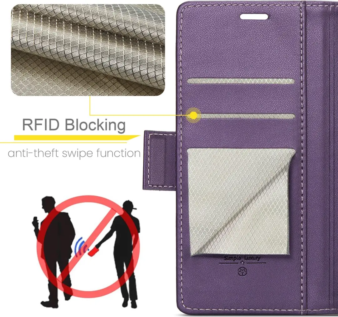 Caseme Wallet Case voor Xiaomi Redmi Note 12 Pro+ - Paars