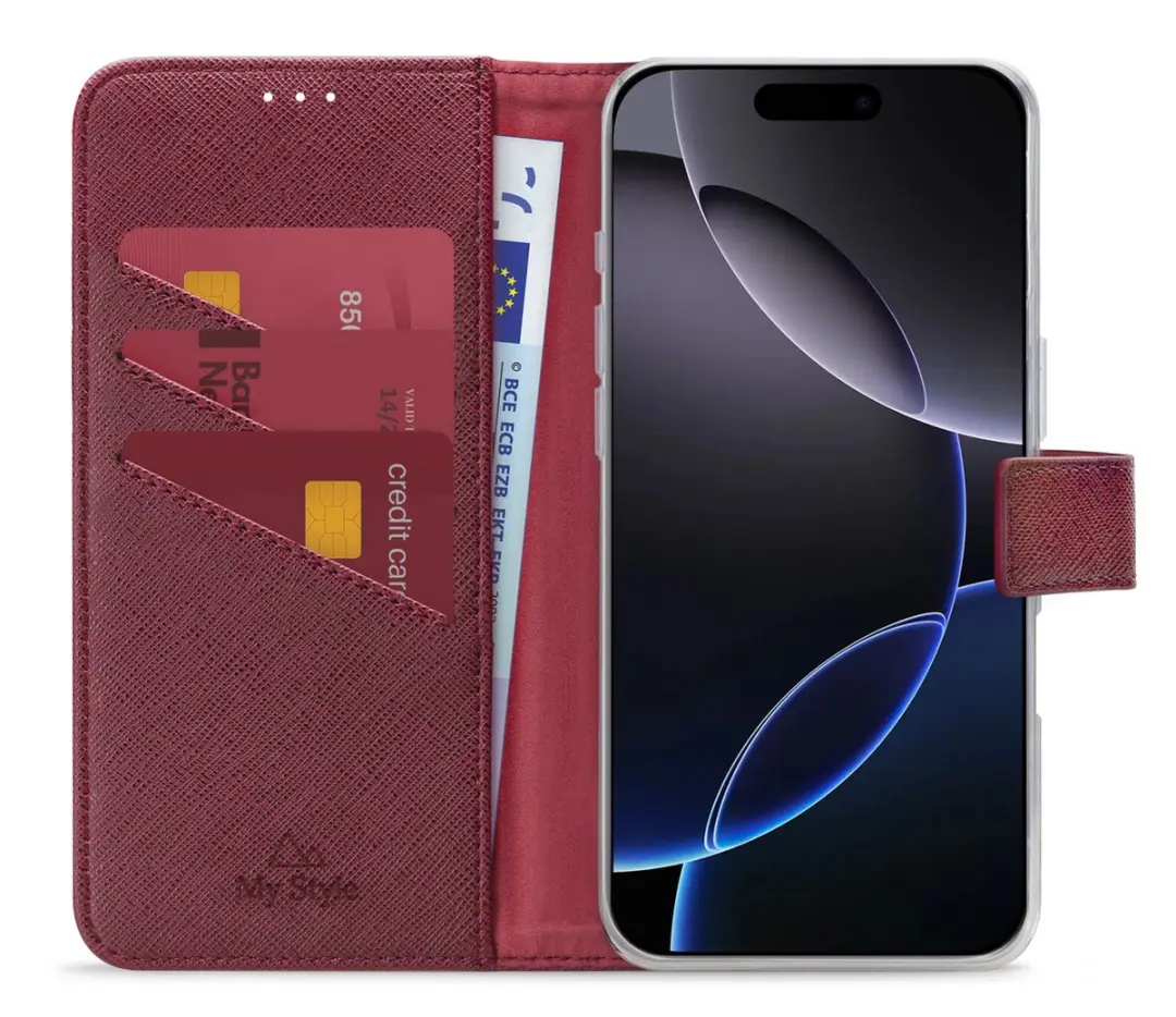 My Style MSFWLT1616 Telefoonhoesje iPhone 16 Pro Max - Bordeaux Rood