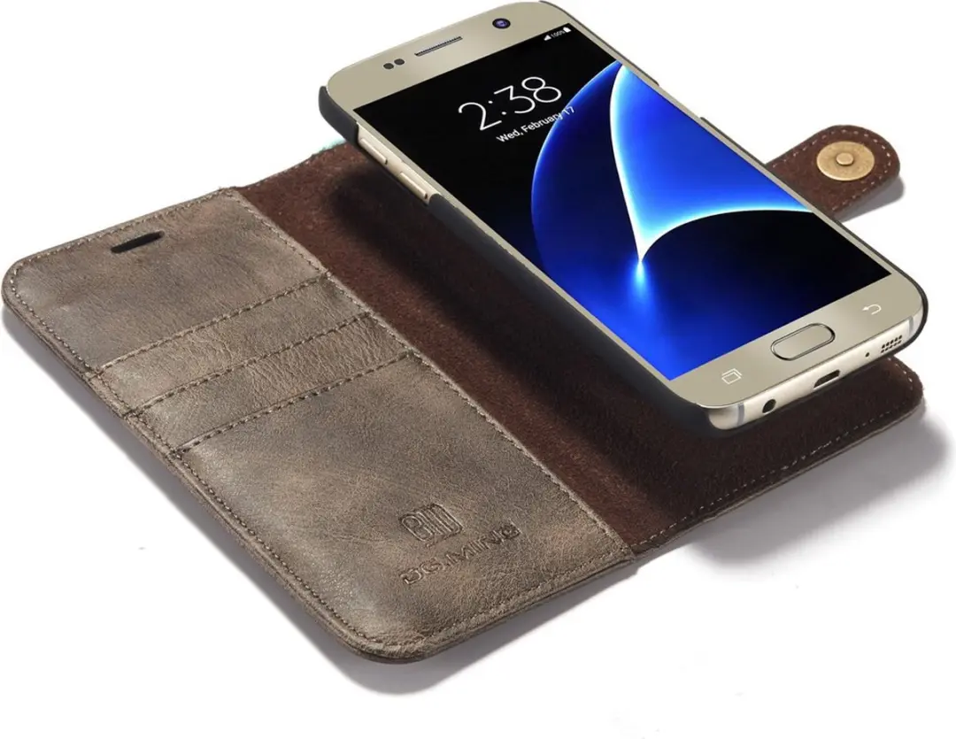 DG.Ming Samsung Galaxy S7 Leren Portemonnee - Bruin
