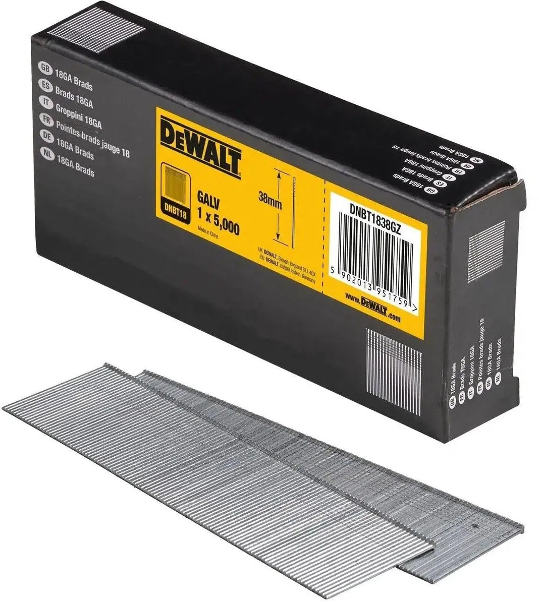 DeWalt DNBT1838GZ Spijkers 1.25x38mm - 5000 Stuks