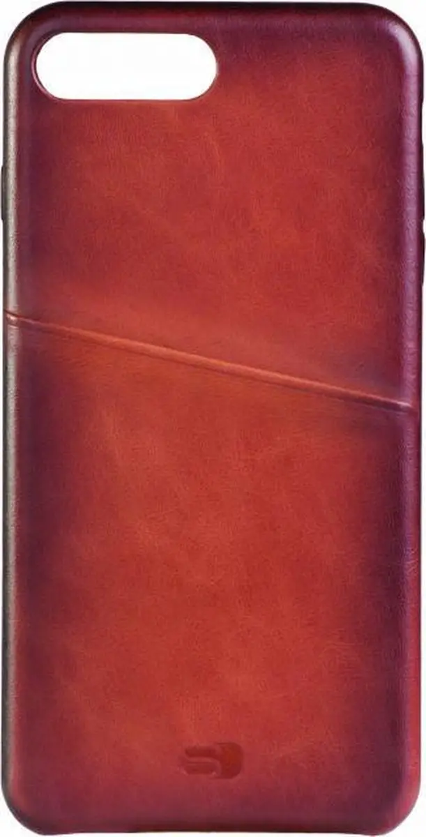 Senza Desire Cardslot iPhone 8 Plus Hoesje - Echt Leer Cognac