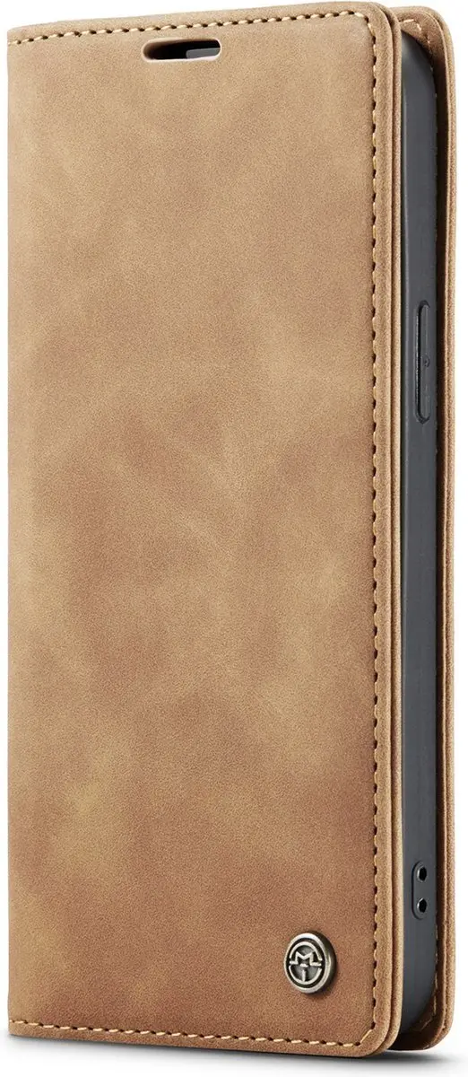 Caseme Bookcase Beige iPhone 14 Pro Hoesje