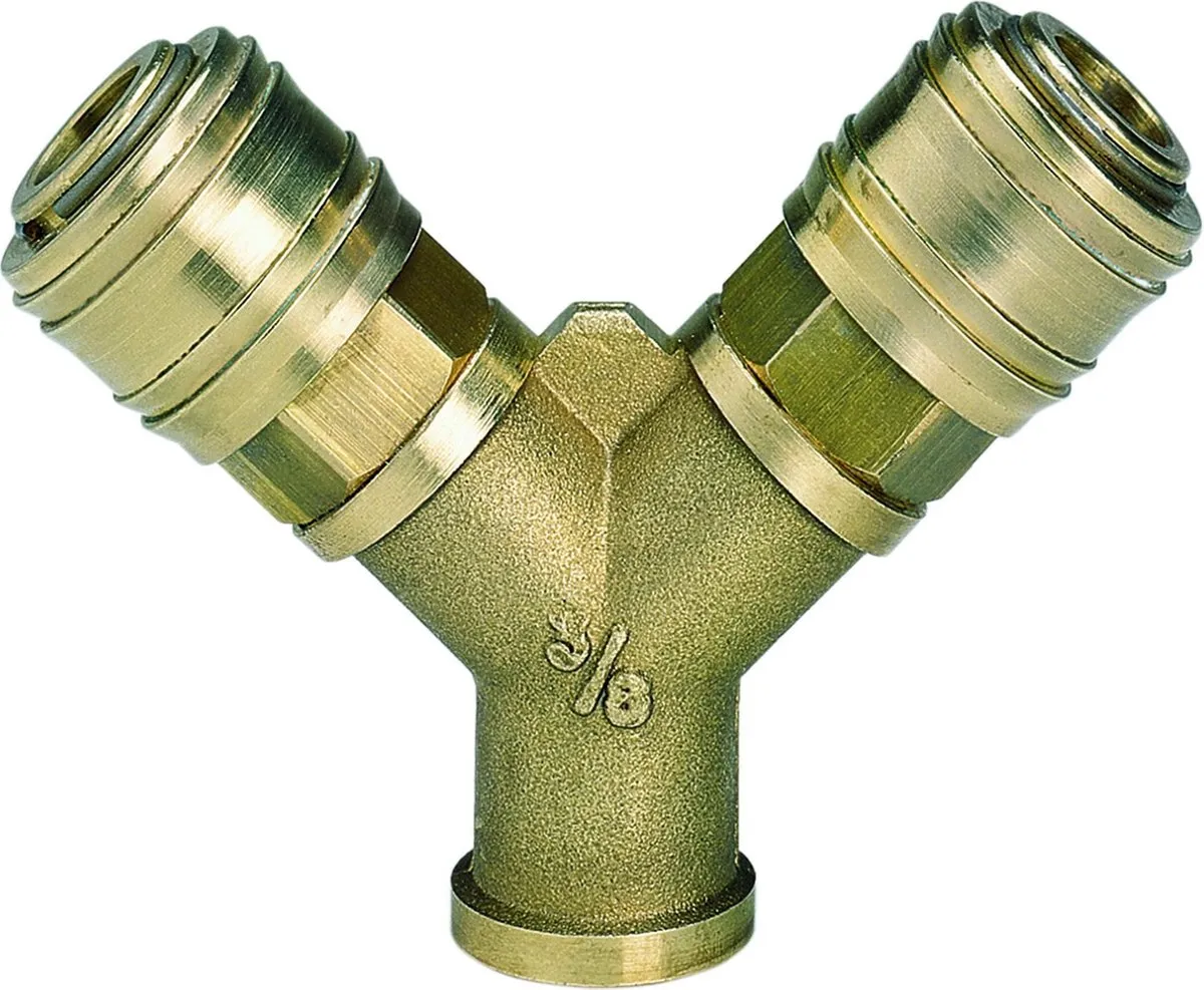 Einhell Luchtdrukverdeler R 3/8" - 2 Snelkoppelingen