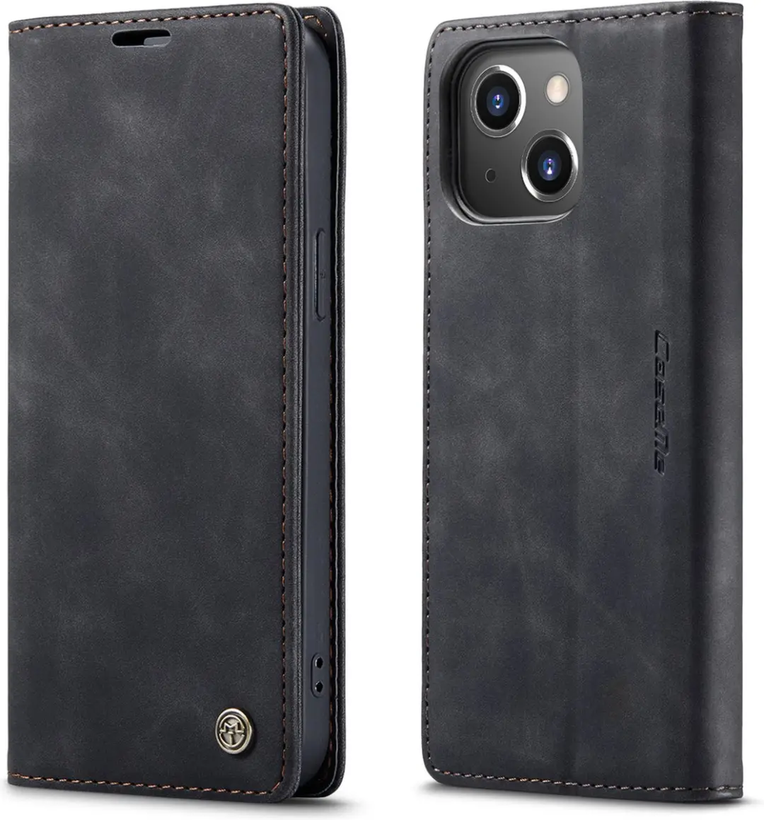 Caseme Luxe Bookcase Apple iPhone 13 - 6 Stuks - Zwart - afbeelding 6 van 6