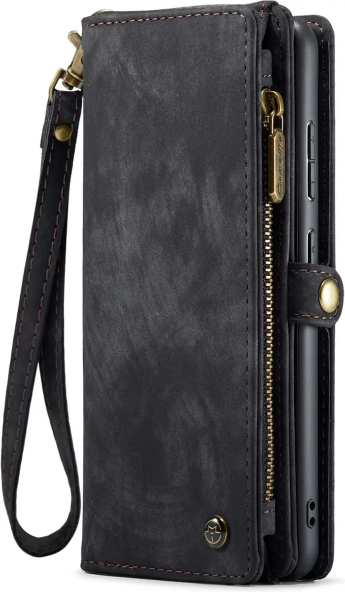 Caseme 008 Hoesje Samsung Galaxy S24 - 2-in-1 Book Case & Portemonnee - 8 Pasjes - Zwart