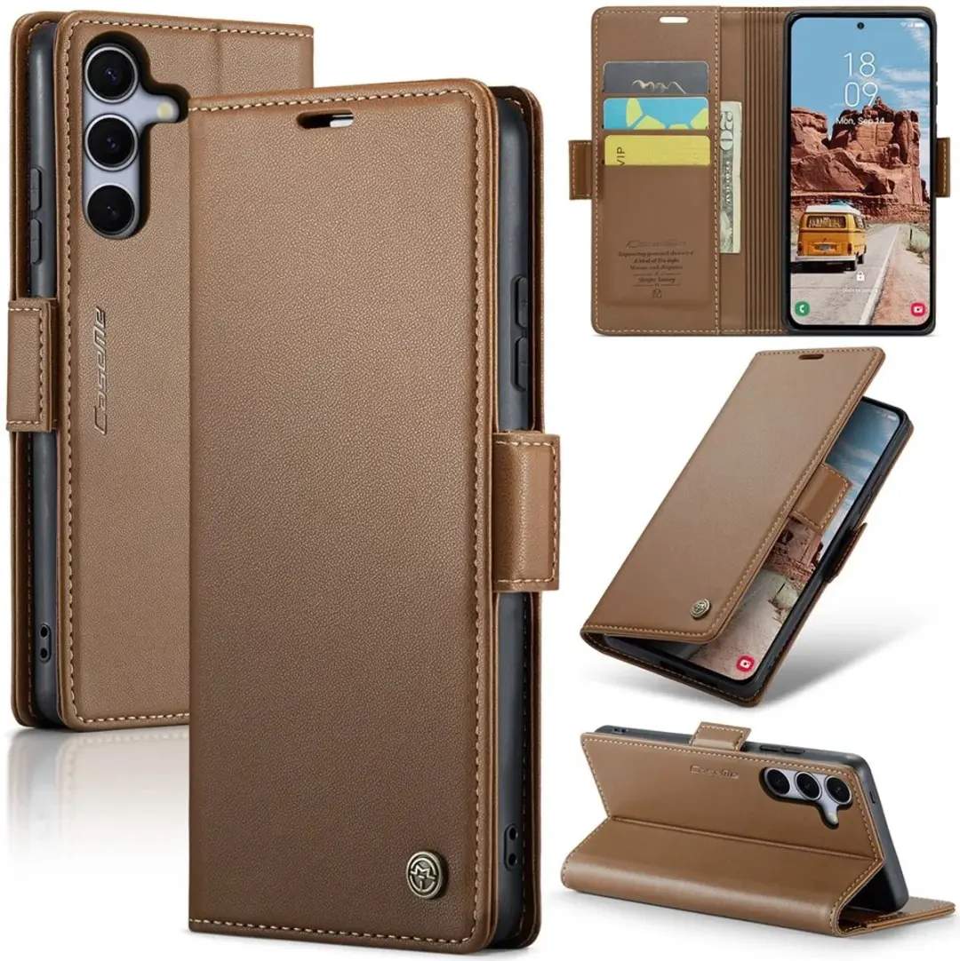 Caseme Litchi Texture Book Wallet Hoesje Samsung Galaxy S25 Plus