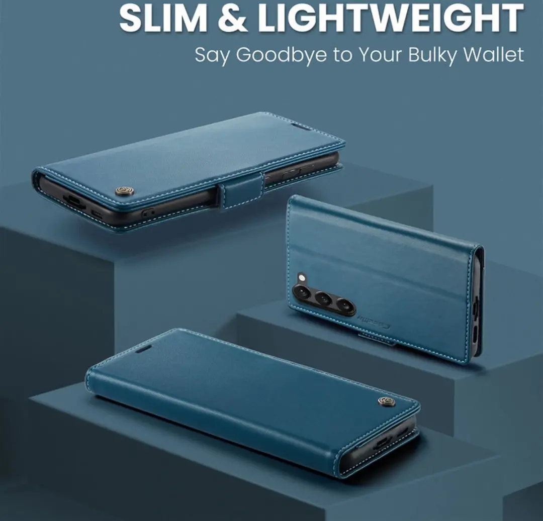 Caseme Wallet Case Samsung Galaxy S23 - Blauw - RFID & Magneetsluiting