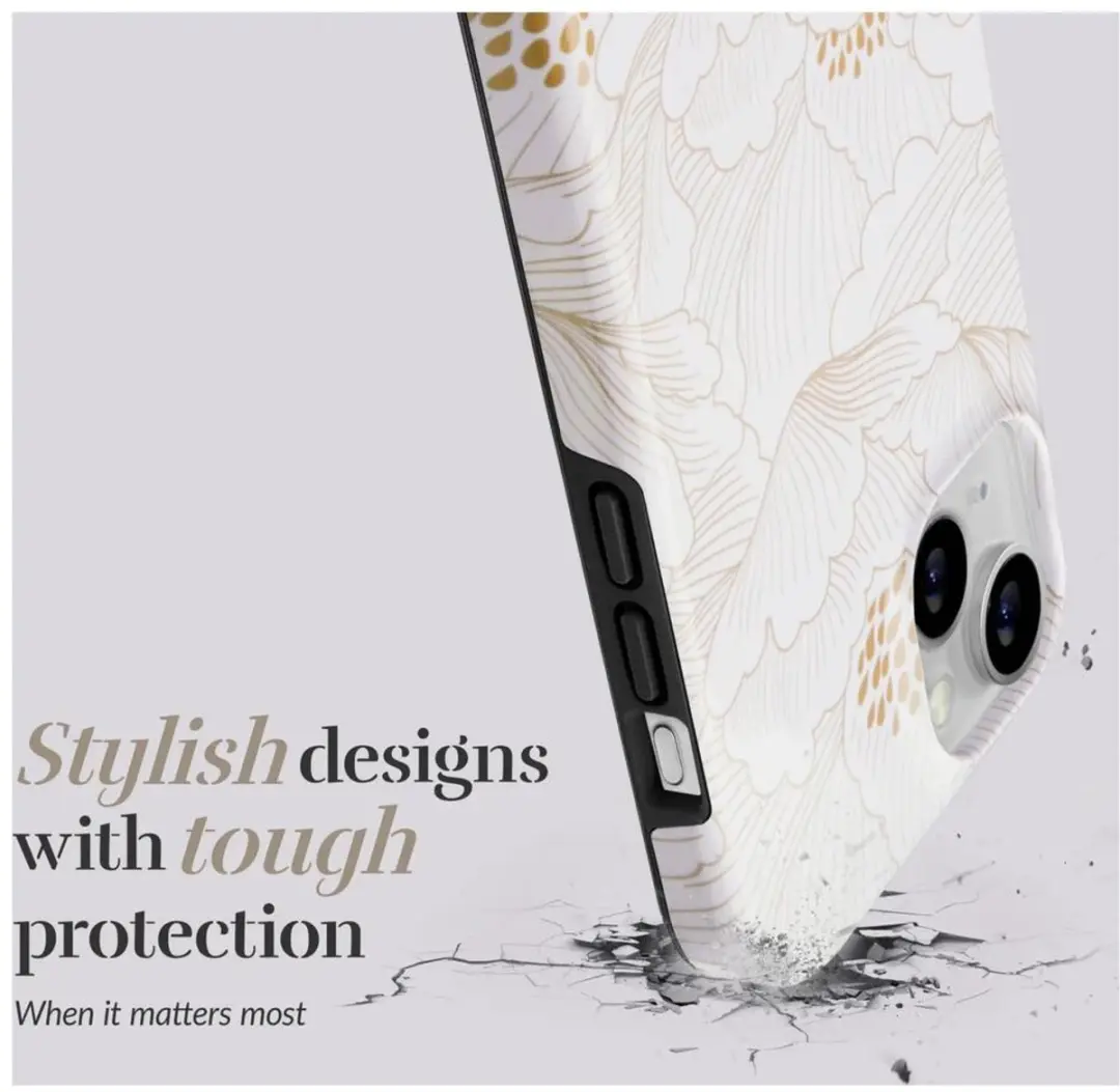 Mobilize MIO iPhone 16 Pro Hoesje - Wit Roses - MagSafe