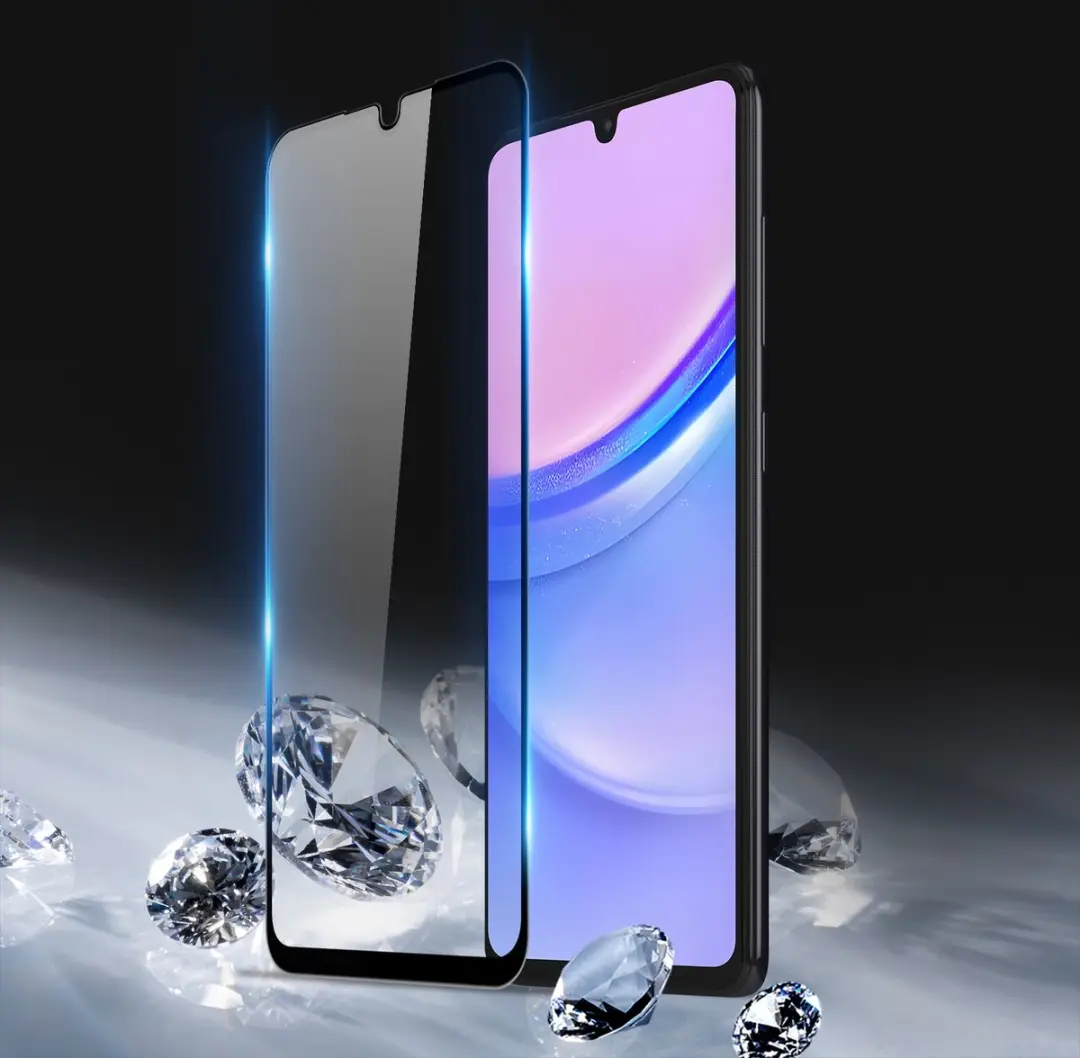 Dux Ducis Screenprotector Samsung Galaxy A15 - Tempered Glass - Transparant/Zwart