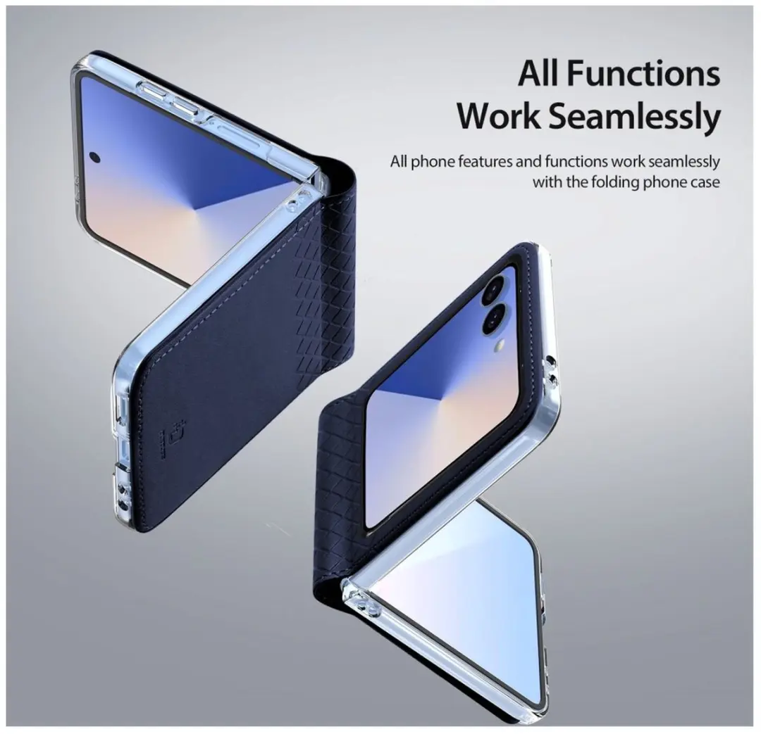 Dux Ducis Bril Series Telefoonhoesje Samsung Galaxy Z Flip 7 - Blauw - afbeelding 6 van 6