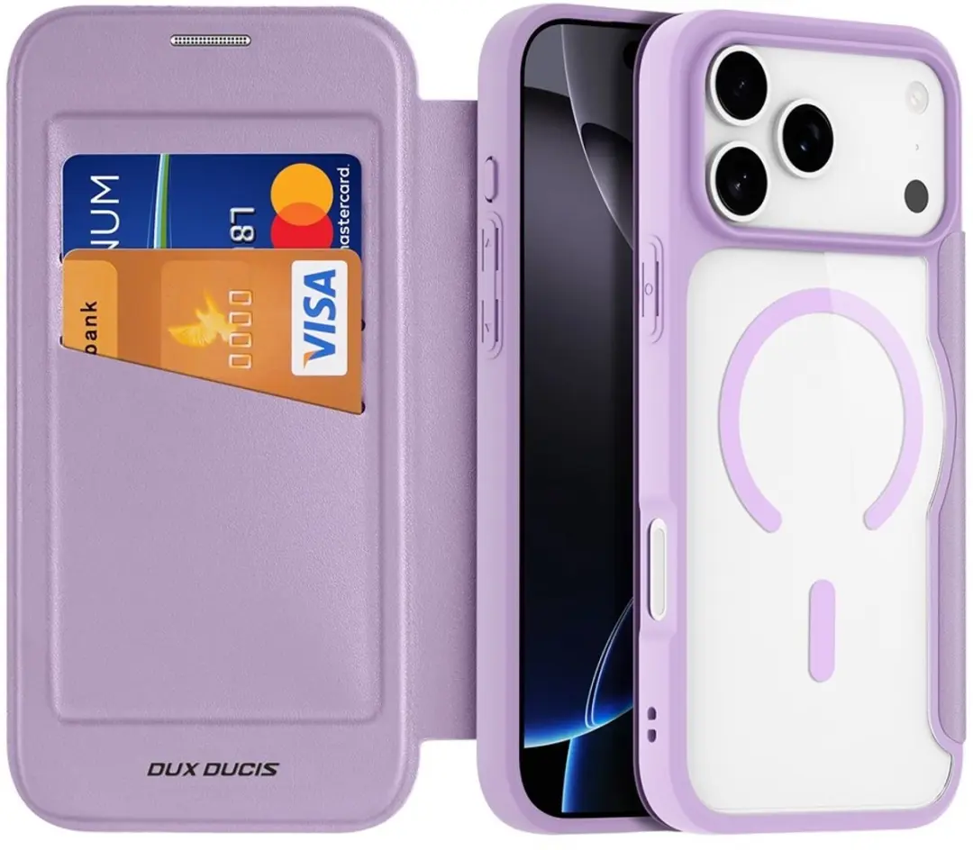 Dux Ducis Skin X Pro Series Hoesje iPhone 17 Pro - Lavendel - 2 Pasjes - afbeelding 6 van 6
