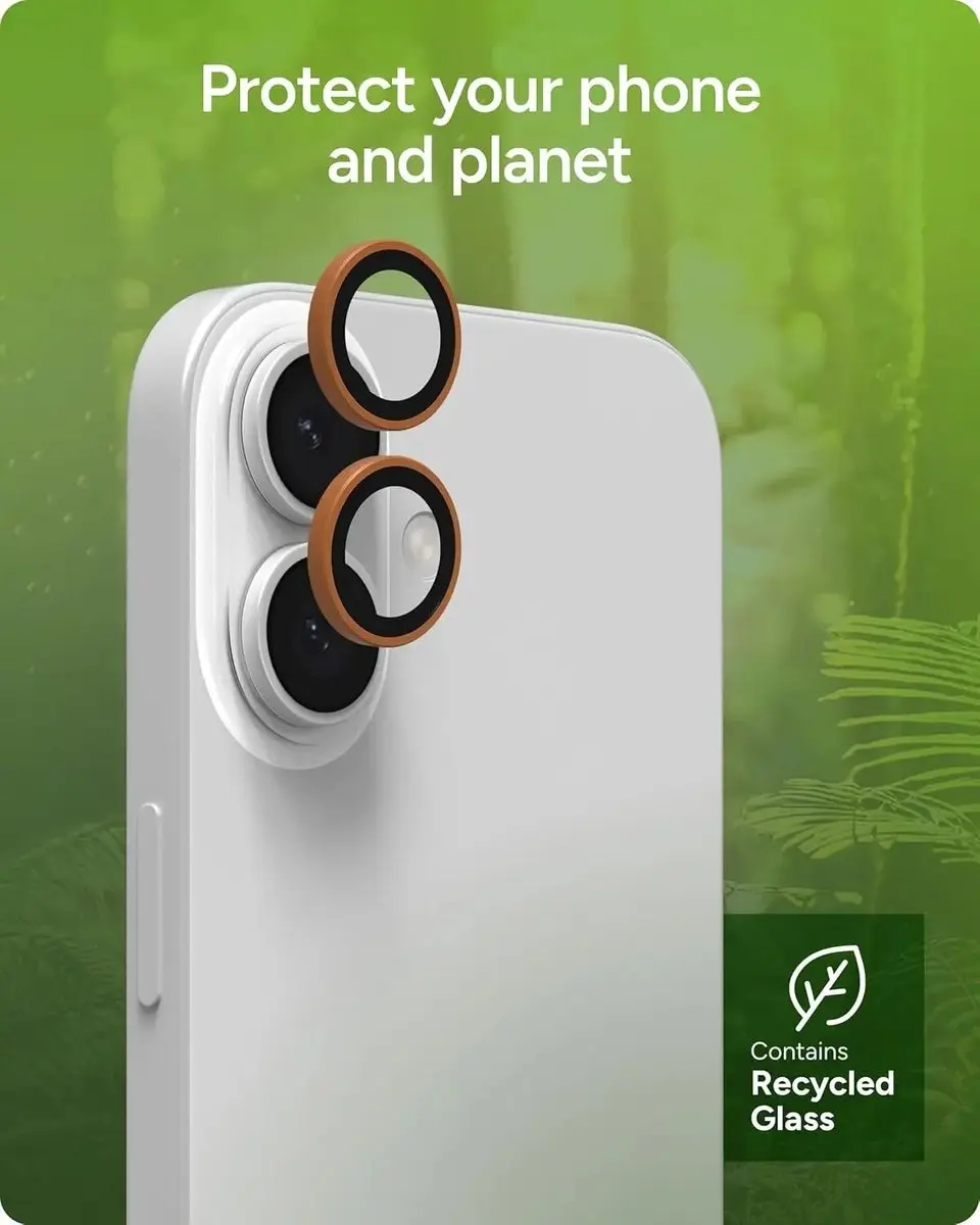 ZAGG Glass Elite Camera Rings iPhone 16/16 Plus/17 - Oranje