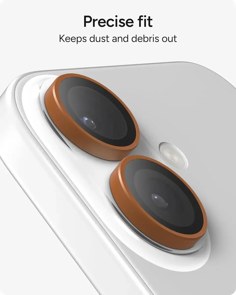ZAGG Glass Elite Camera Rings iPhone 16/16 Plus/17 - Oranje - afbeelding 6 van 6
