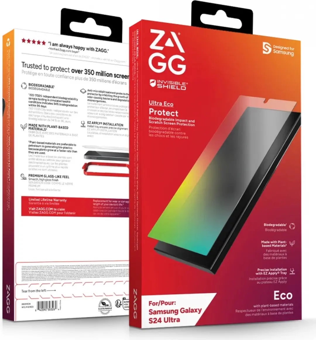 ZAGG InvisibleShield Ultra Eco Screen Protector - Samsung Galaxy S24 Ultra