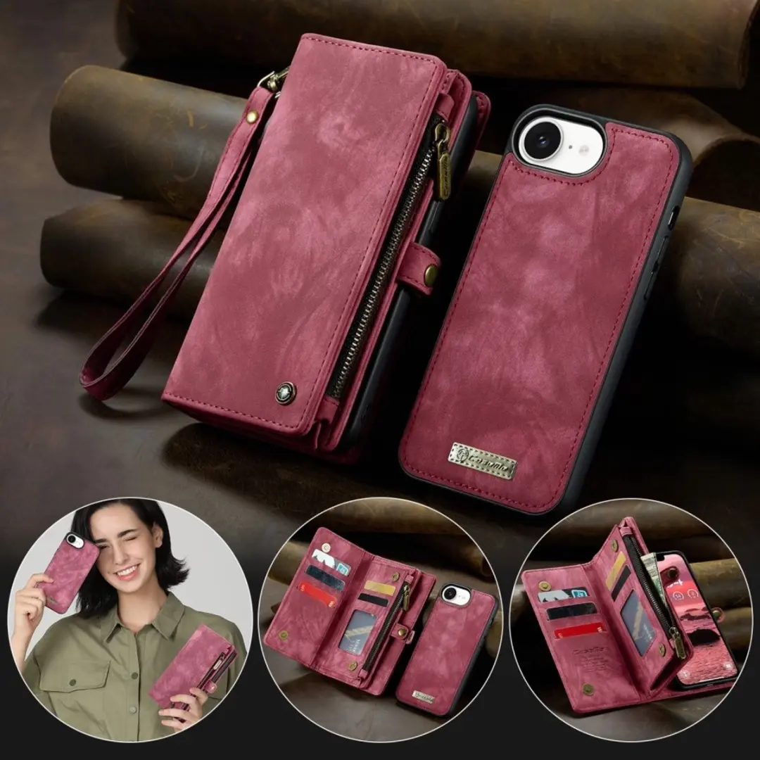 Caseme 008 iPhone Hoesje 2-in-1 Book Case & Portemonnee - Pink