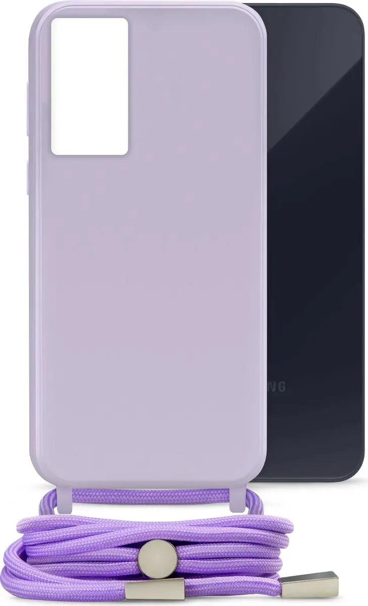 Mobilize Lanyard Gelly TPU Hoesje Samsung Galaxy A35 - Paars - MOB-LGCP-GALA355G