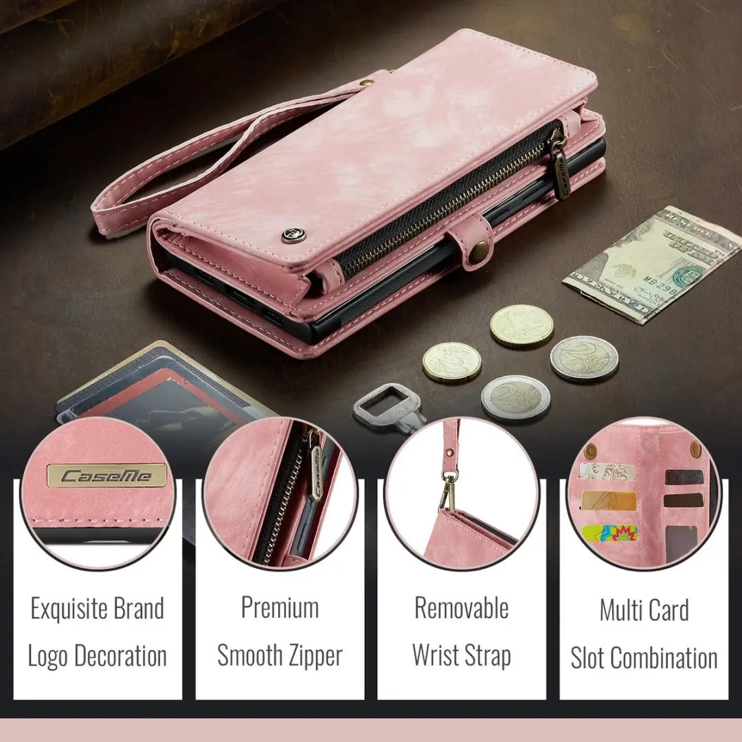 Caseme 008 Hoesje Samsung Galaxy A37 - Roze - 8 Pasjes