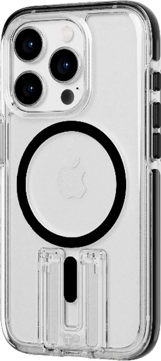 Tech21 Evo Crystal Kick iPhone 15 Pro Hoesje - Transparant/Zwart