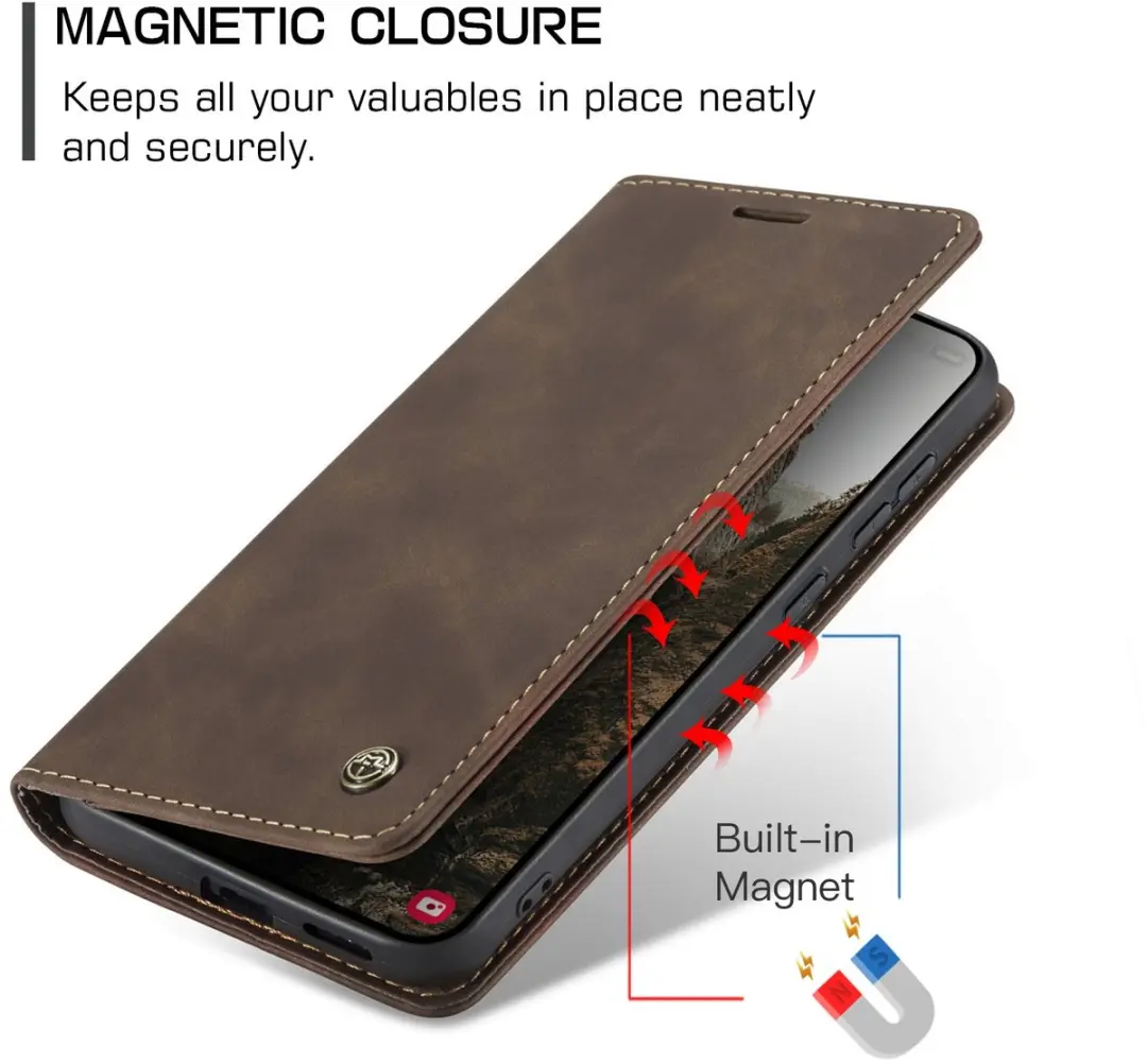 Caseme 013 Book Case Samsung Galaxy S26 Plus - Donkerbruin