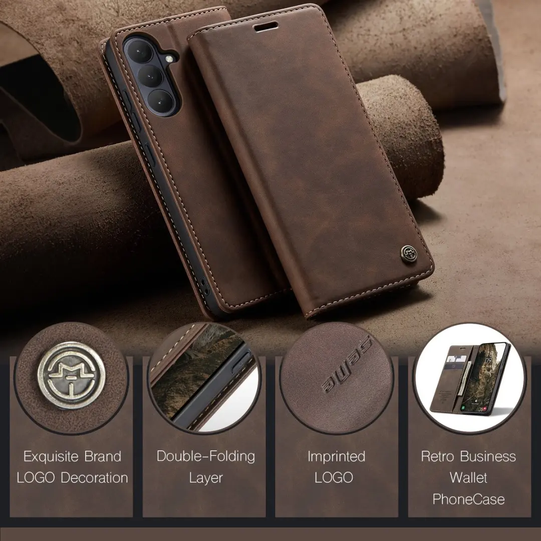 Caseme 013 Book Case Samsung Galaxy S26 Plus - Donkerbruin