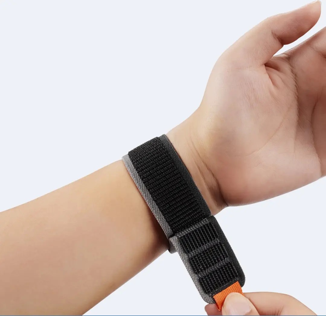 Dux Ducis Sport-Klittenband Apple Watch - 44/49mm - Zwart/Grijs