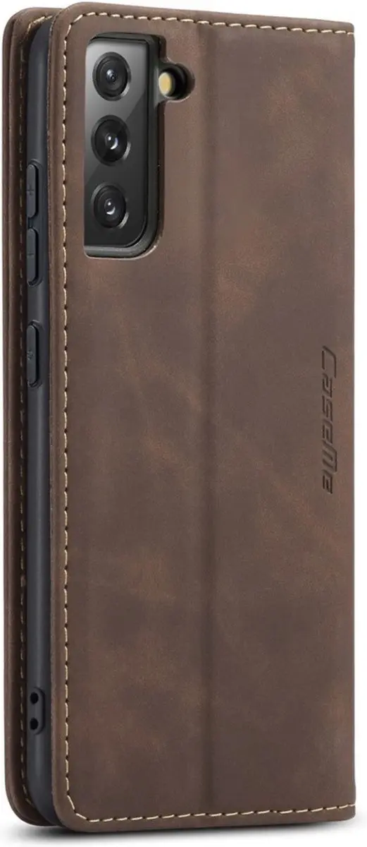 Caseme 013 Book Case voor Samsung Galaxy S22 Plus - Donkerbruin - afbeelding 6 van 6