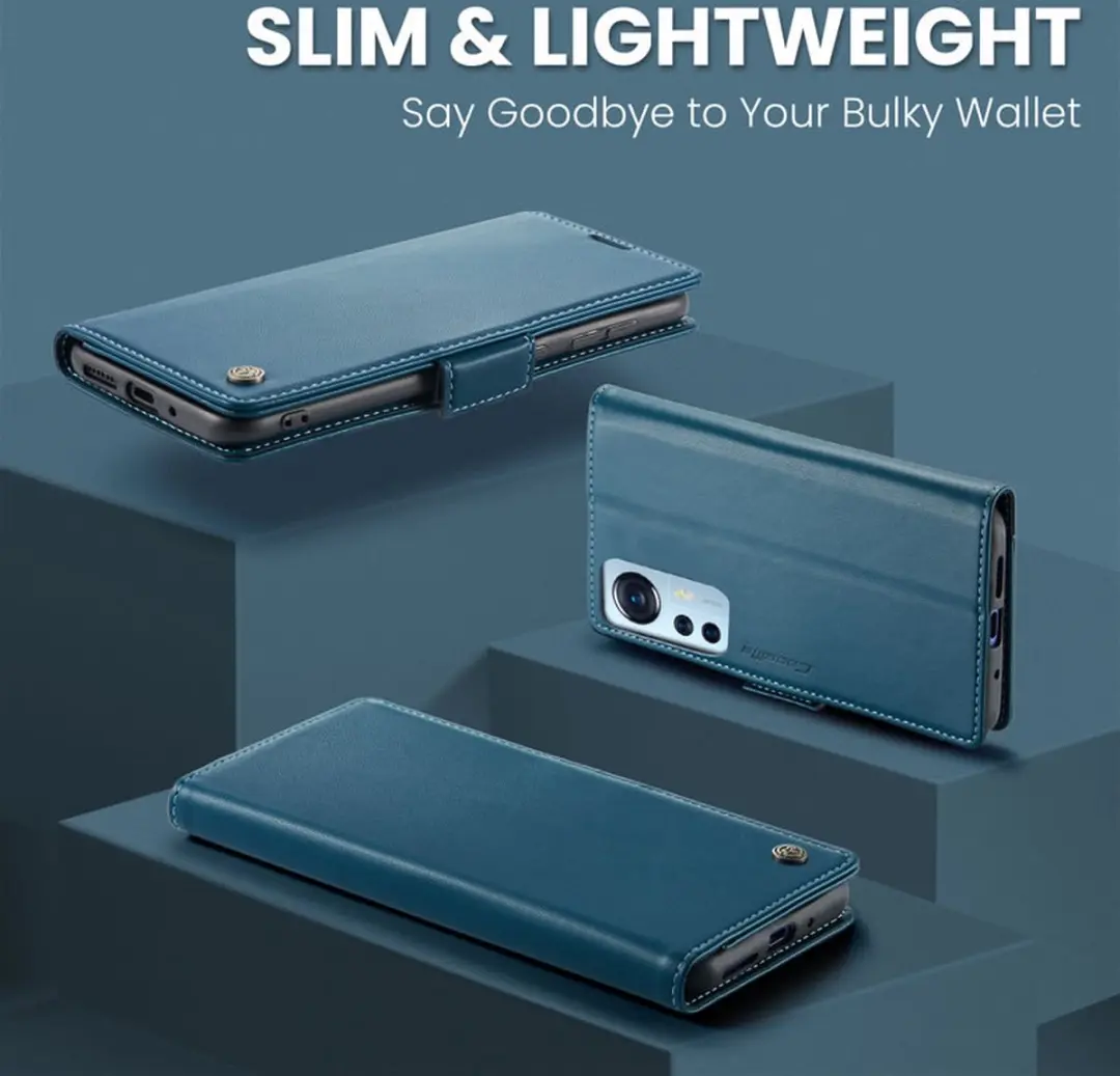 Caseme Wallet Case Xiaomi 12/12X - RFID Blauw