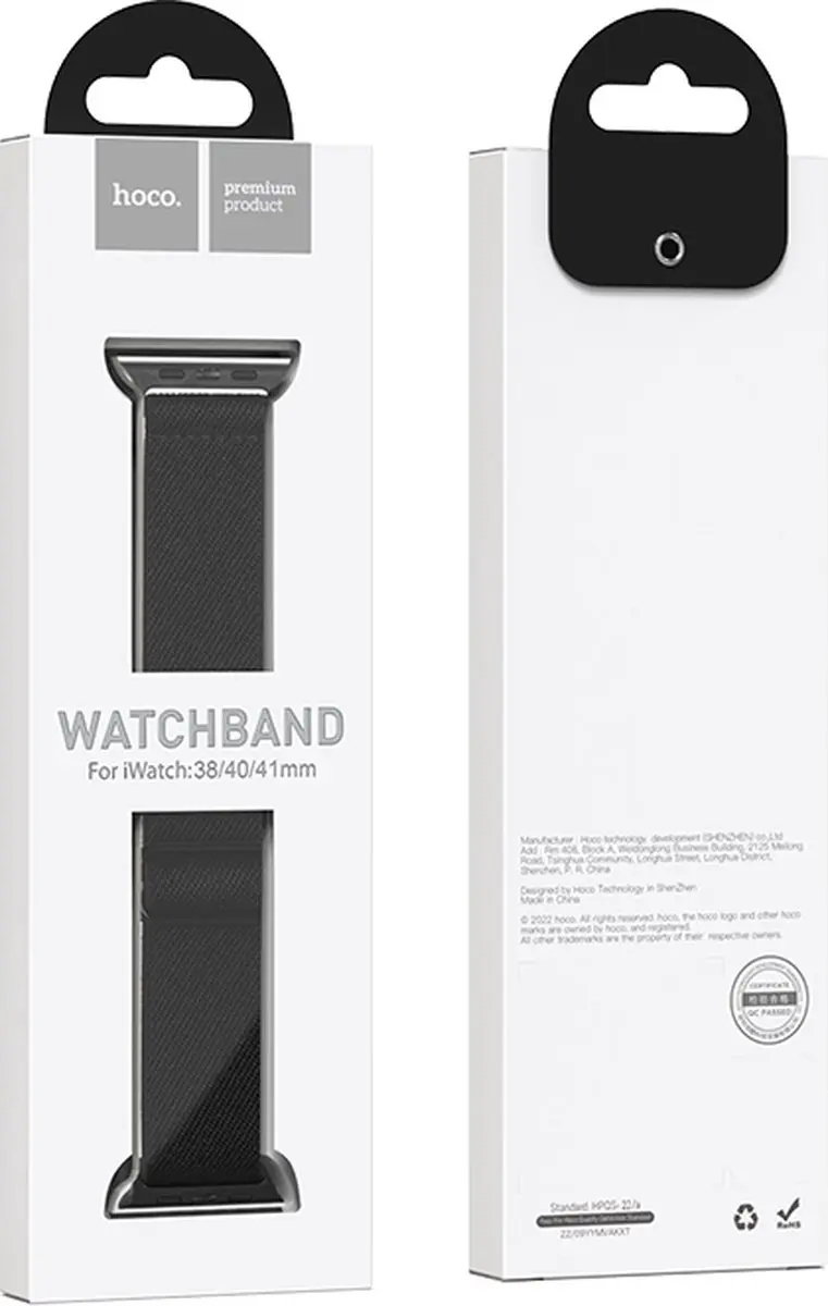 Hoco Fashion WA 04 Apple Watch Band - 42/44/45/49mm - Zwart