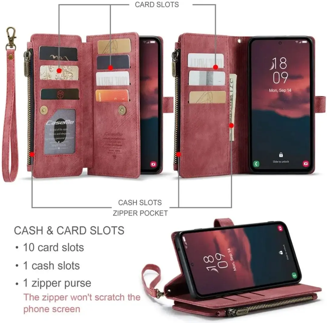 Caseme C30 Hoesje Samsung Galaxy A54 - Rood