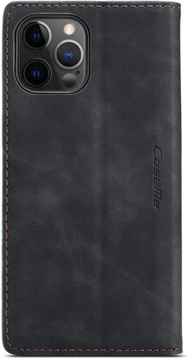 Caseme Bookcase iPhone 15 Plus - 2 Pasjes - Zwart
