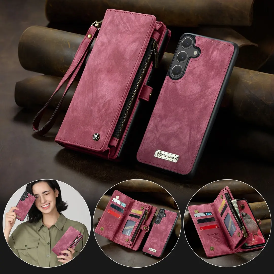 CaseMe 008 2-in-1 Book Case & Back Cover - Samsung Galaxy S26 Plus - Pink