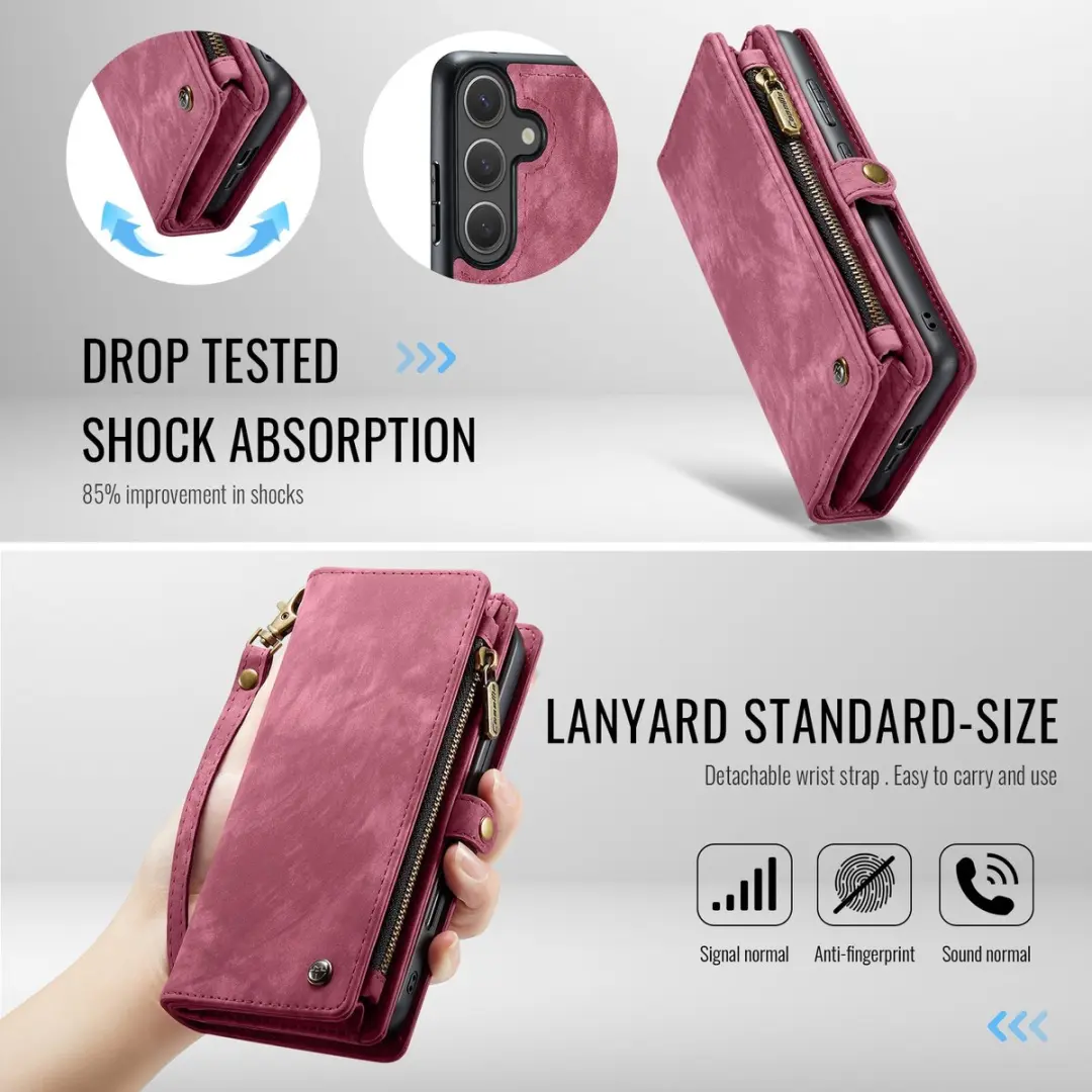 CaseMe 008 2-in-1 Book Case & Back Cover - Samsung Galaxy S26 Plus - Pink