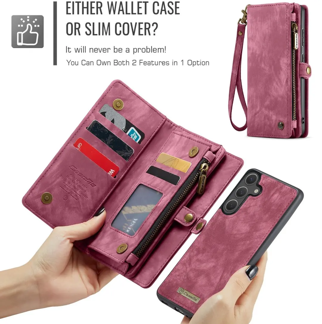 CaseMe 008 2-in-1 Book Case & Back Cover - Samsung Galaxy S26 Plus - Pink